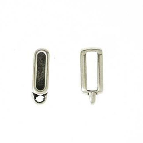 metall perlen rohre haken antik versilbert 13x5mm | 2st