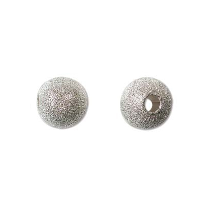 silver plated stardust spacer round bead 10mm | 12pc