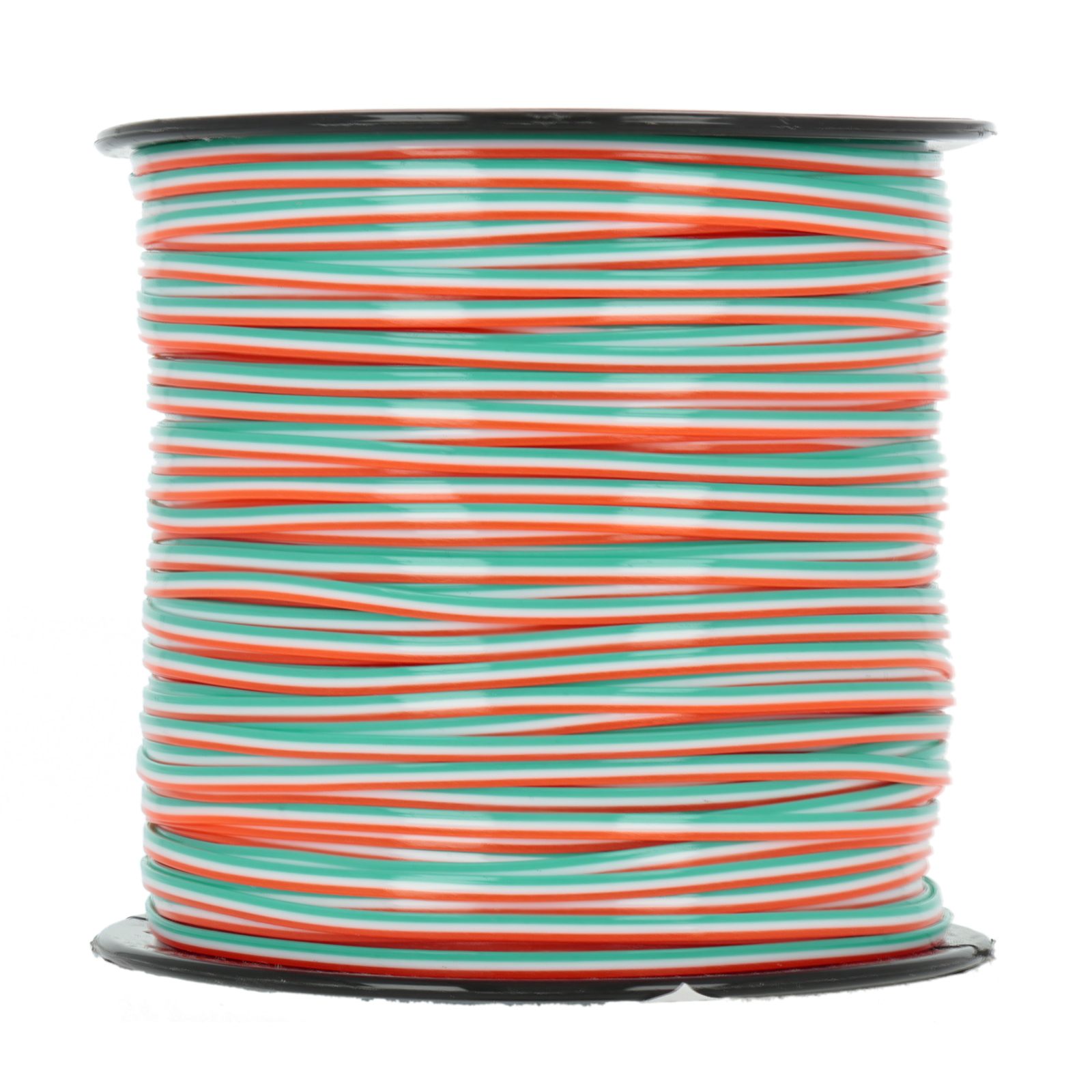 flat plastic lacing - rexlace treslace orange/turquoise 2,5mm - 91mt spool | 1pc