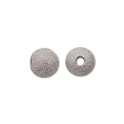 silver plated stardust spacer round bead 8mm | 12pc