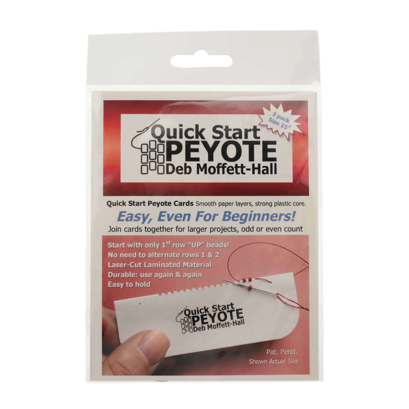 quick start peyote - 3 peyote cards fur rocailles e delica 15/0 | 1st