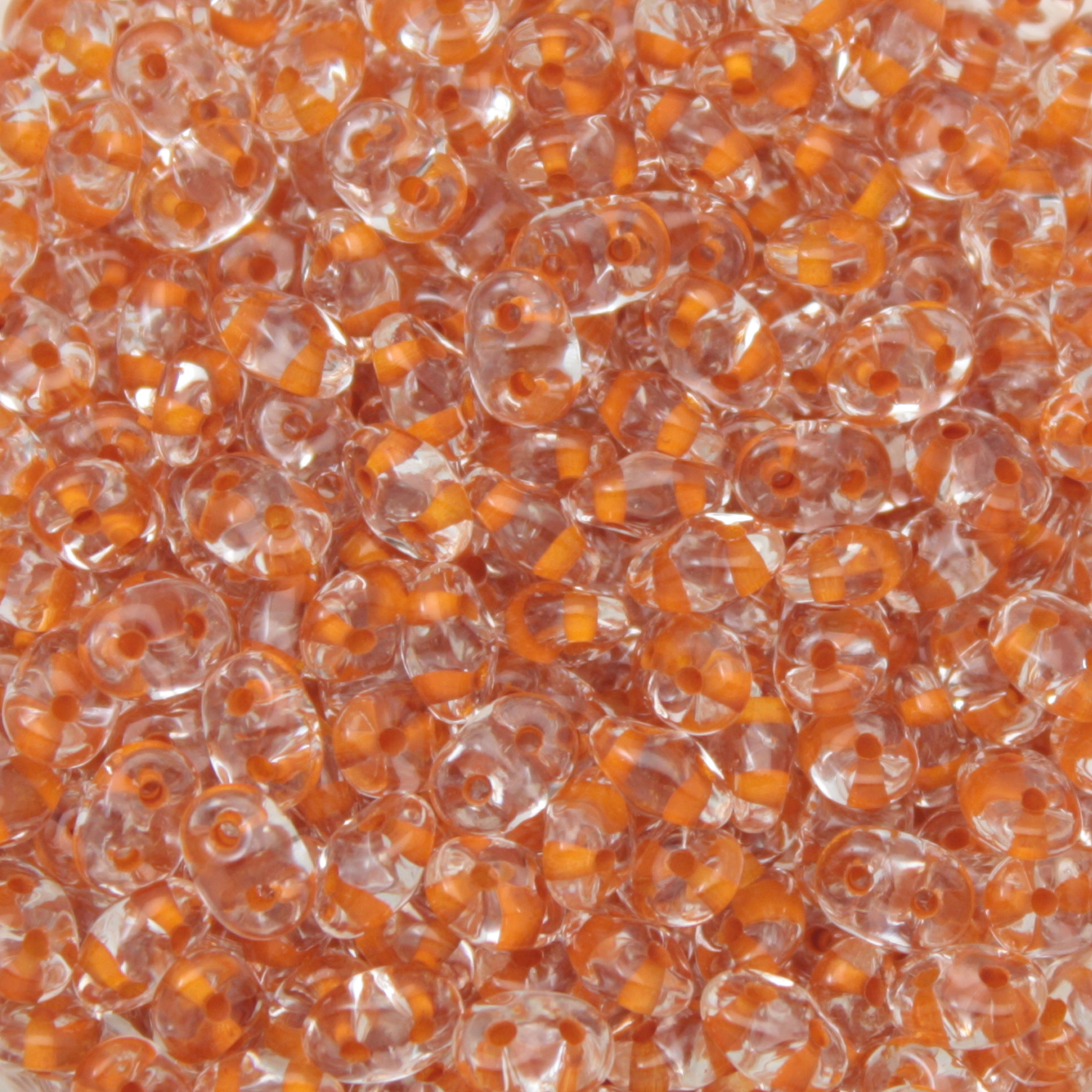 superduo perlen 5x2,5mm color-lined dark topaz/crystal | 10gr