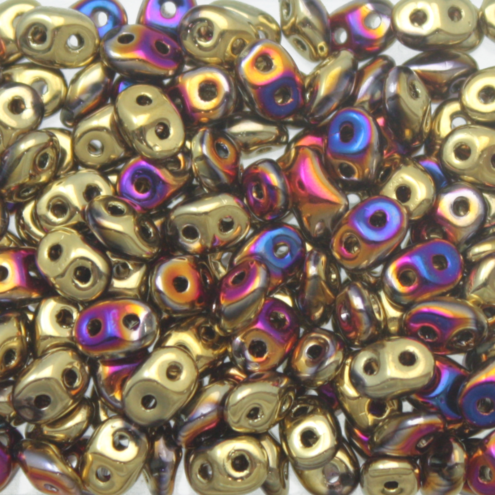 superduo perlen 5x2,5mm crystal california violet | 10gr