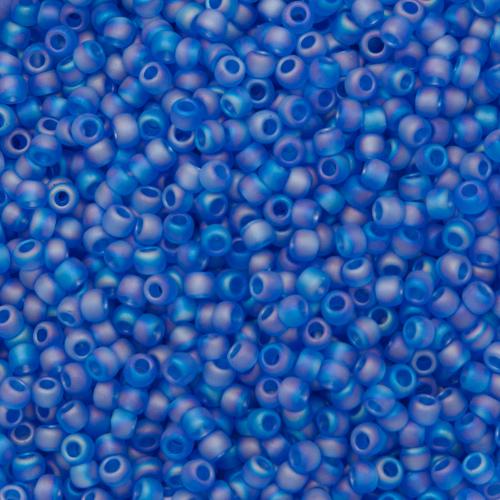 rocaille toho seed beads 11/0 transparent rainbow frosted sapphire (178f) | 10gr