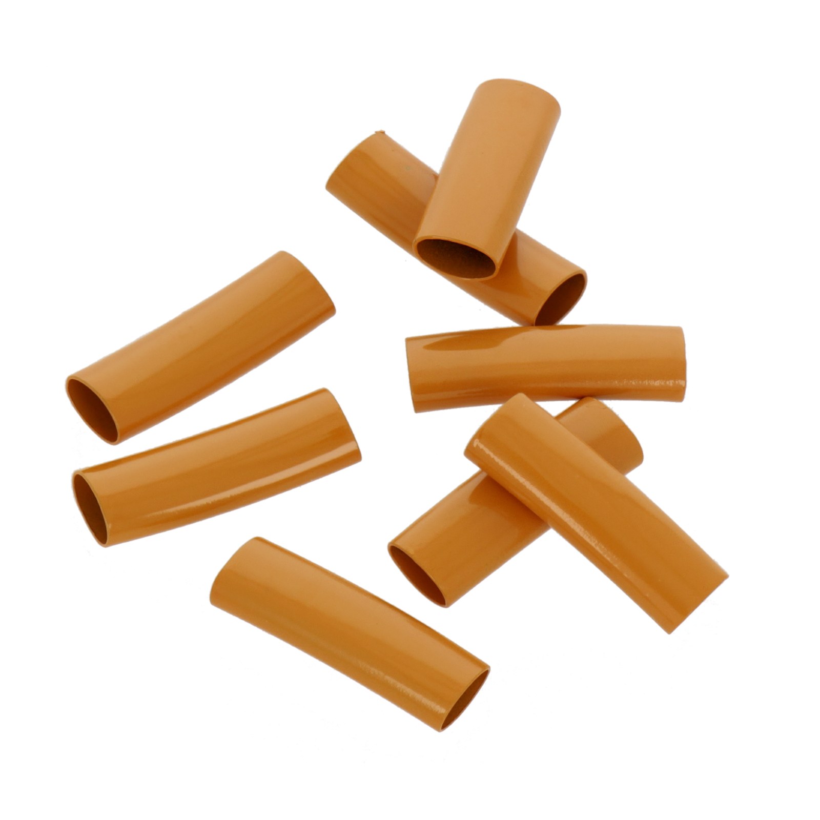 orange dyed metal tube 18x5mm (width 5x2,5mm) | 4pc