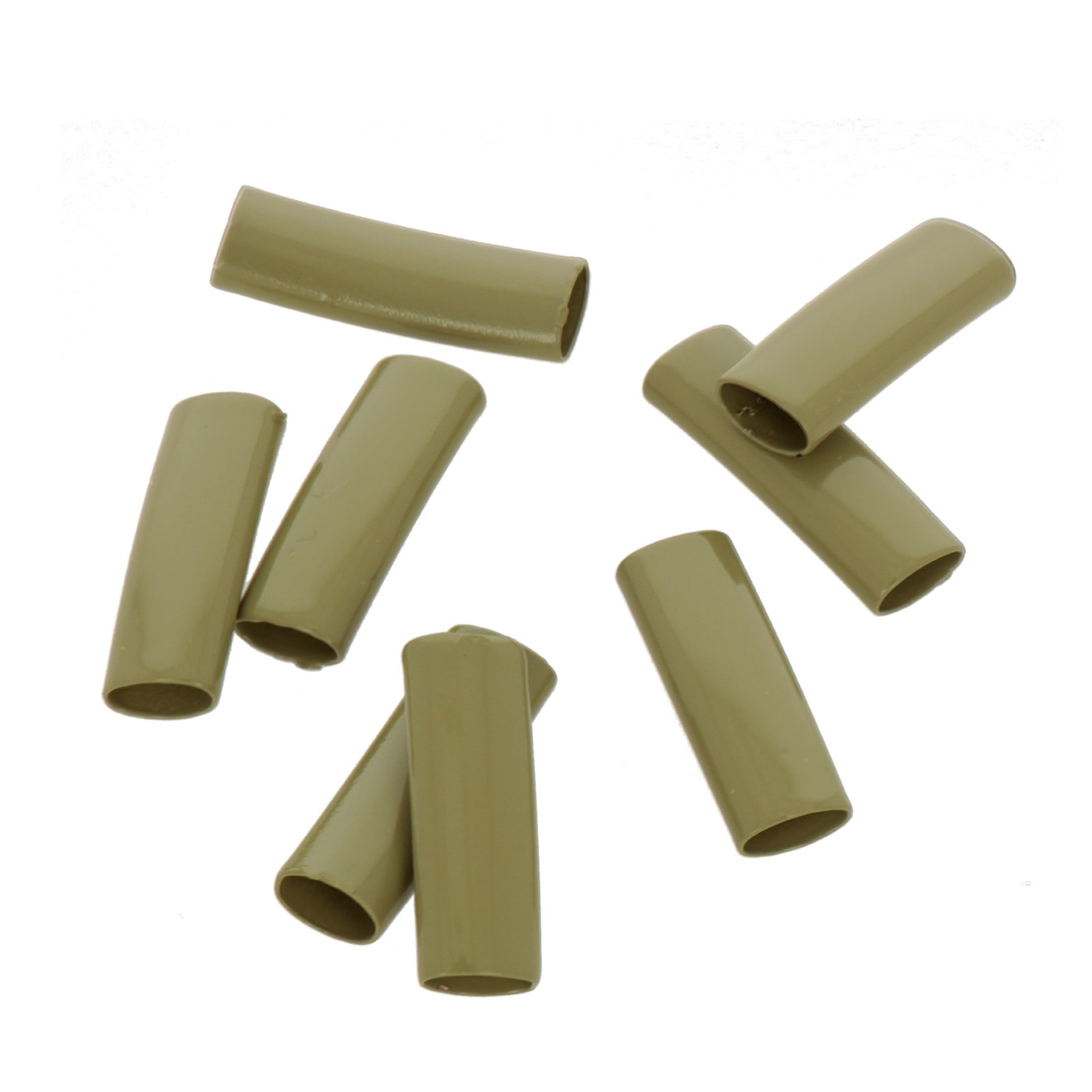 olive dyed metal tube 18x5mm (width 5x2,5mm) | 4pc