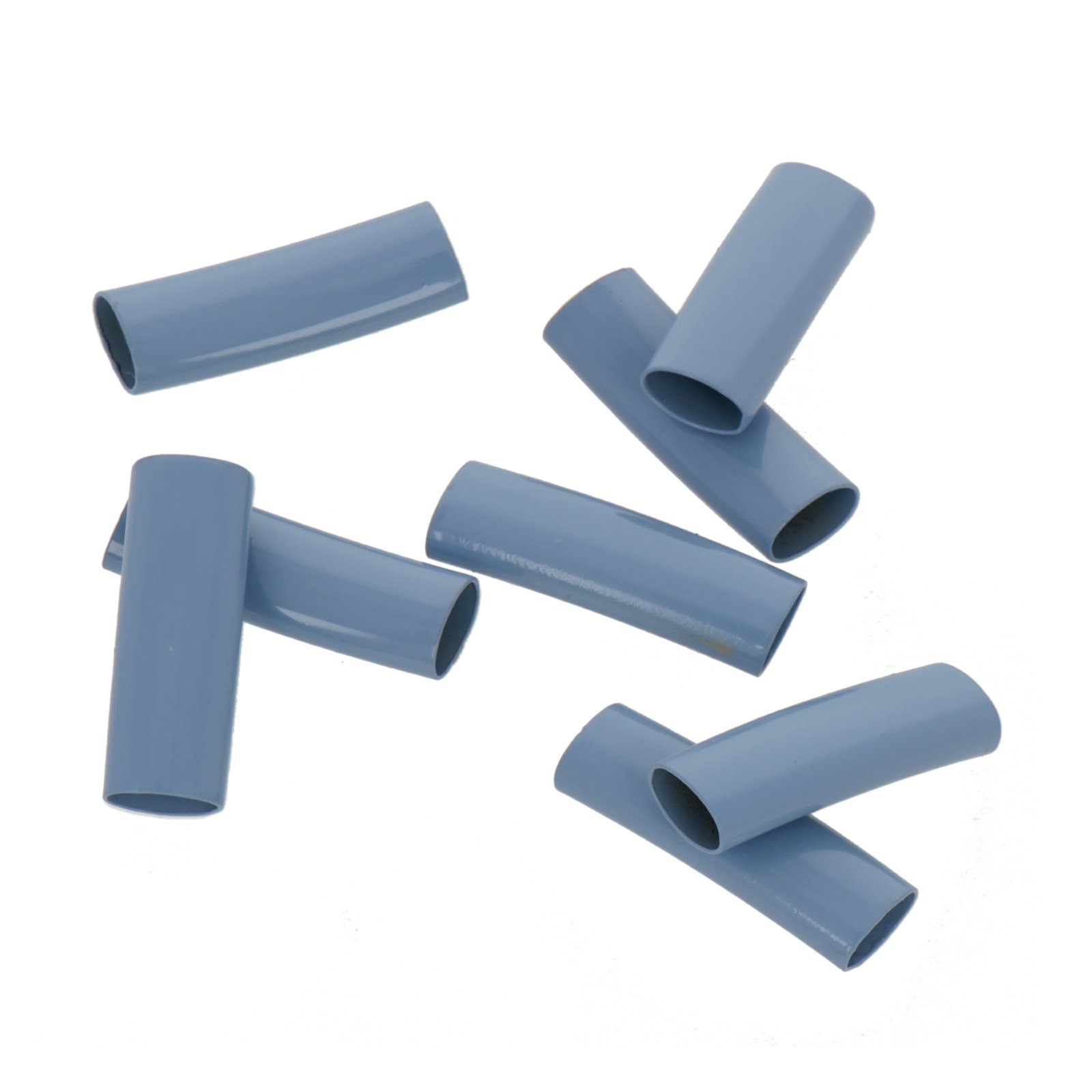 light blue dyed metal tube 18x5mm (width 5x2,5mm) | 4pc