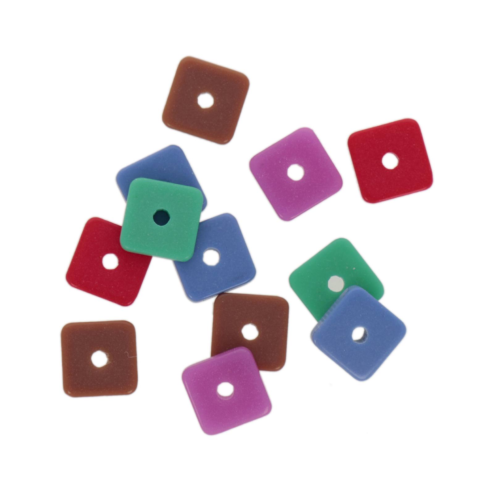 plexiglass heishi multicolor vivid quadrat 8mm | 10st