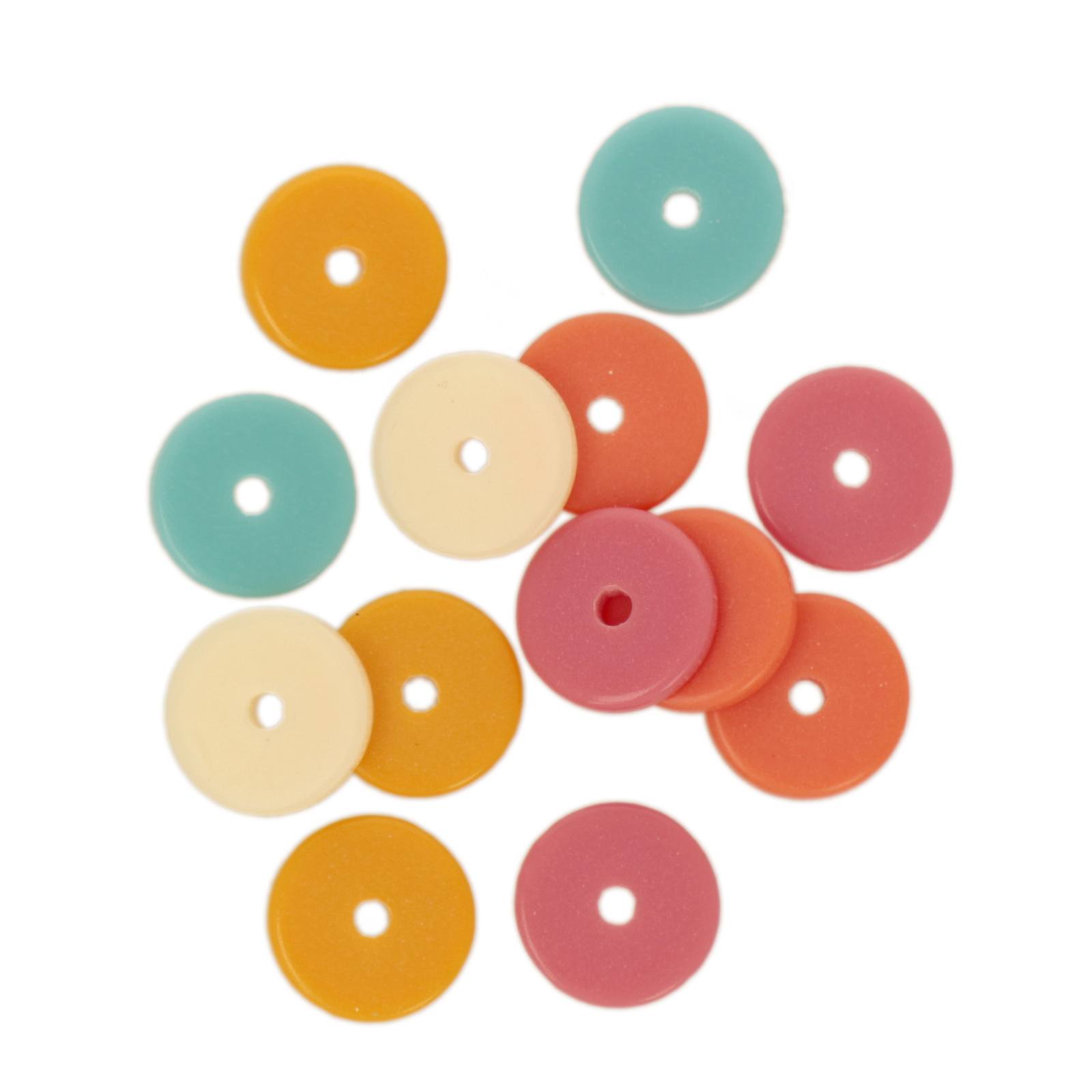plexiglass heishi multicolor sunset 10mm | 10st