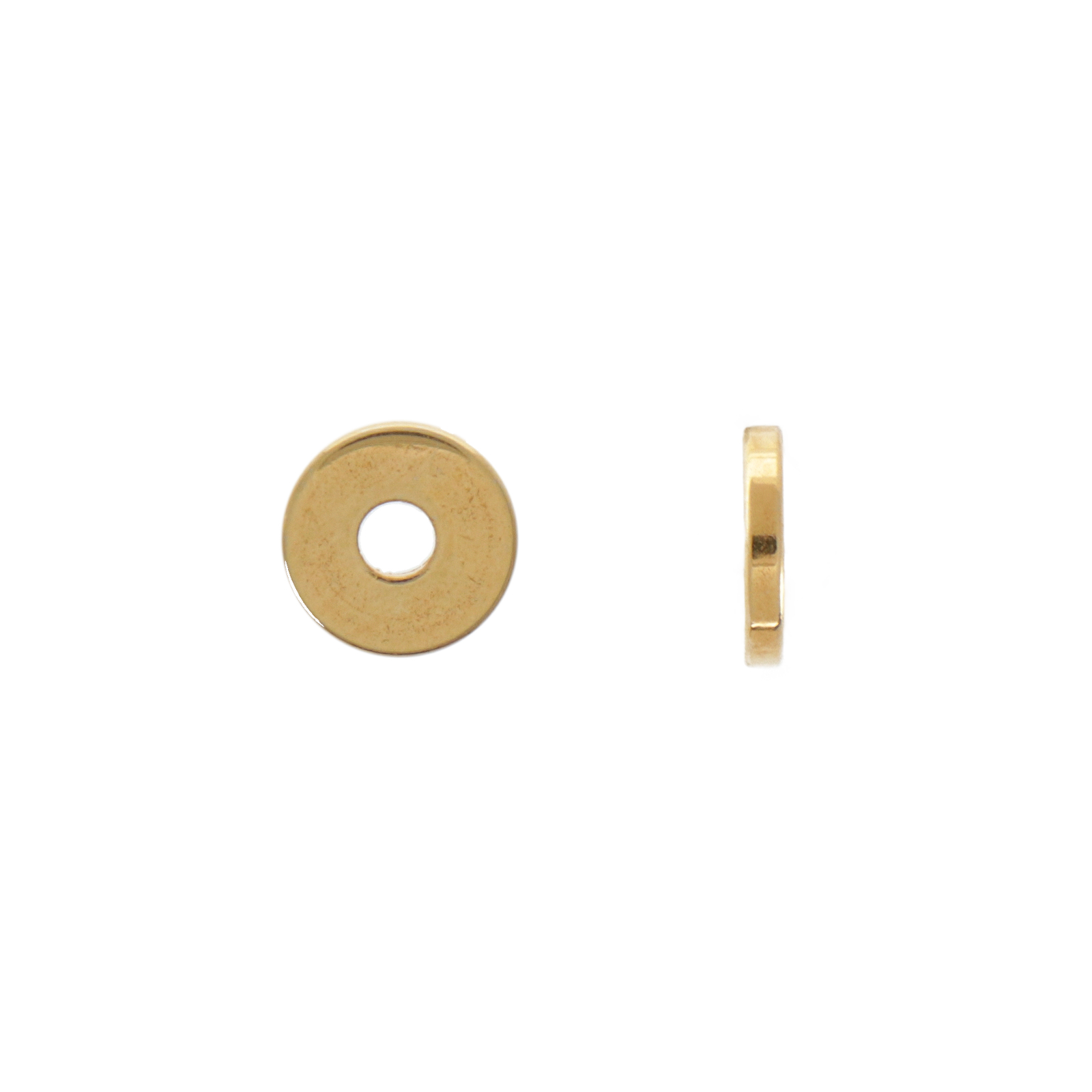 gold plated heishi spacer bead 6x1mm | 15pc