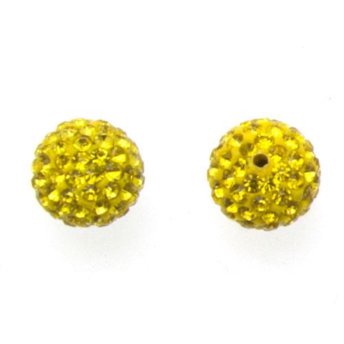 pave' beads - citrine round 10mm | 1pc