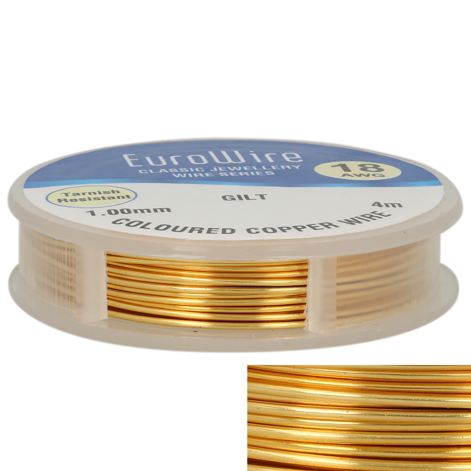 gold plated craft wire - diameter 1mm - 4mt spool | 1pc