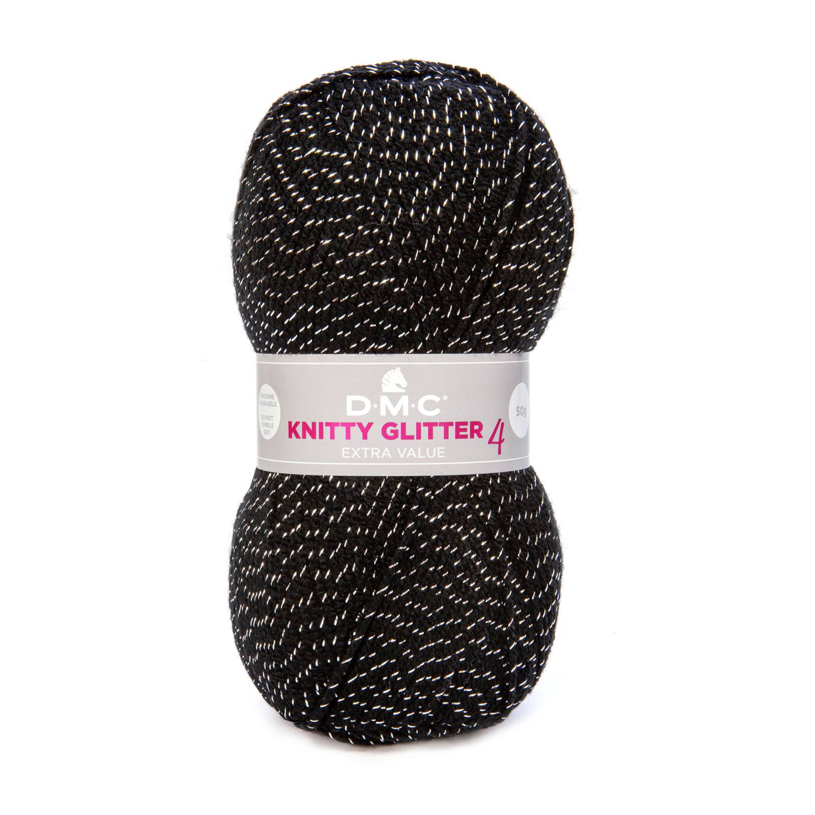 dmc knitty 4 glitter - schwarz (232) - 50gr (148mt) | 1st
