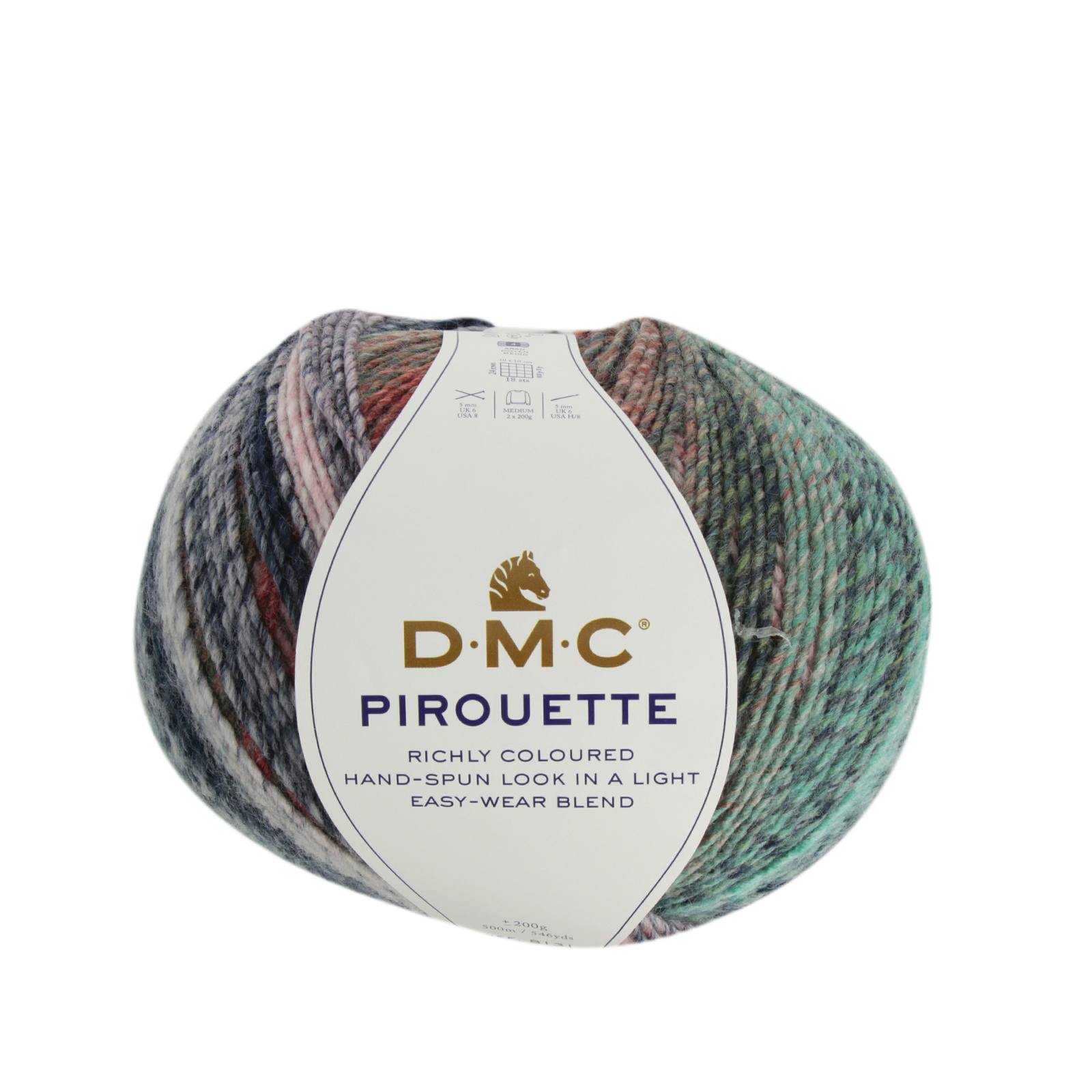 dmc pirouette - türkis/schwarz (274) - 200gr (500mt) | 1st