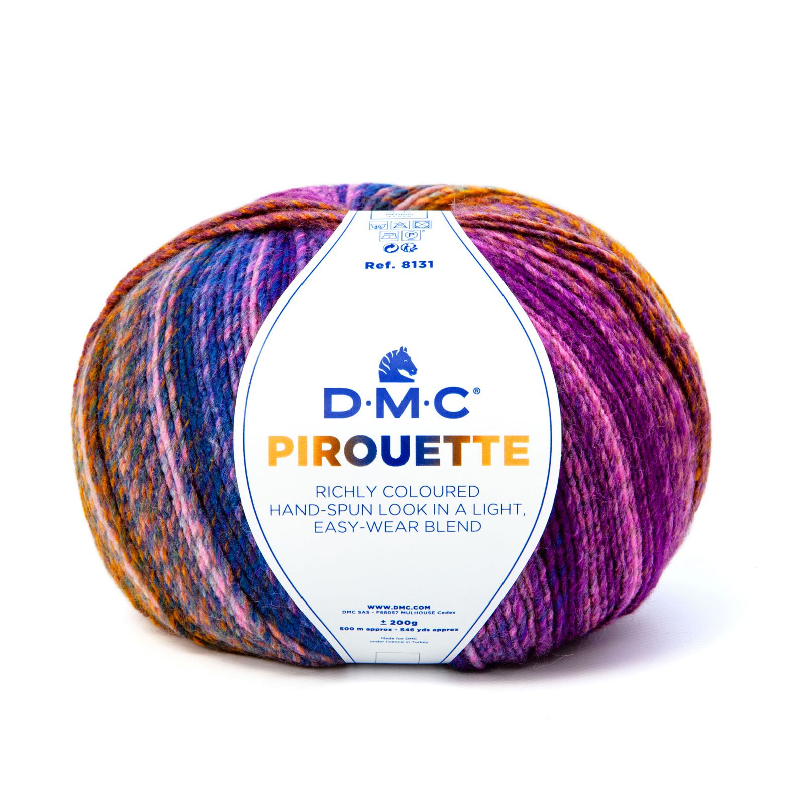 dmc pirouette - fuchsia/orange/azul (839) - 200gr (500mt) | 1st