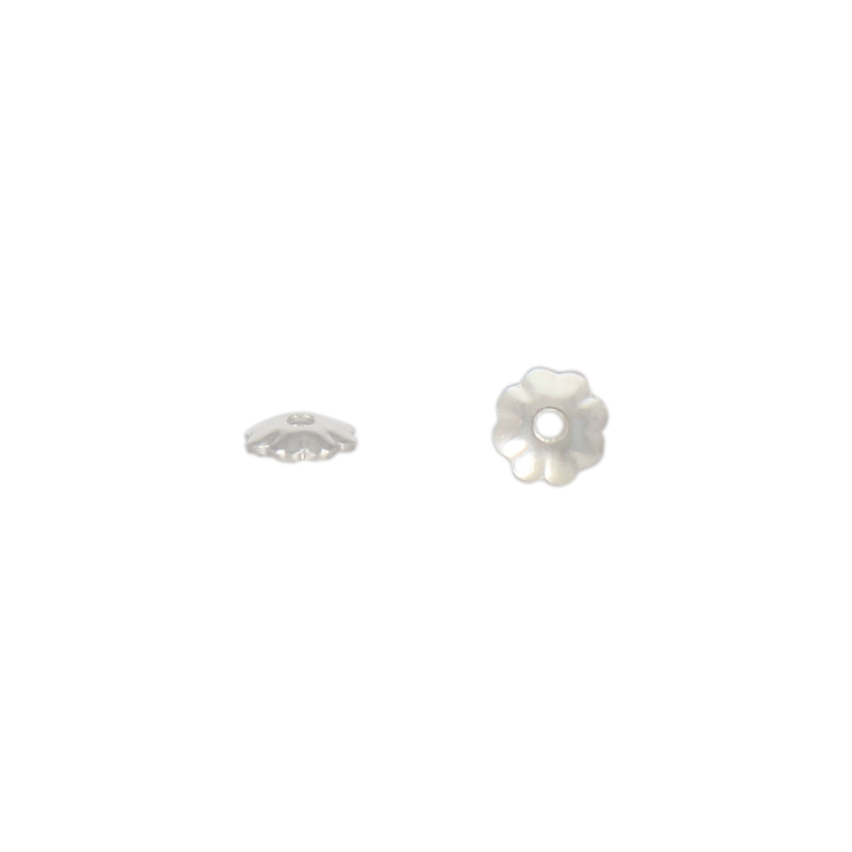 sterling silver flower bead cap 3mm | 25pc
