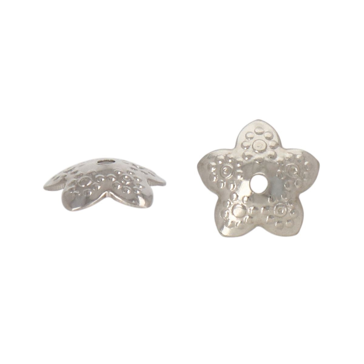 stainless steel star bead cup 10mm | 20pc