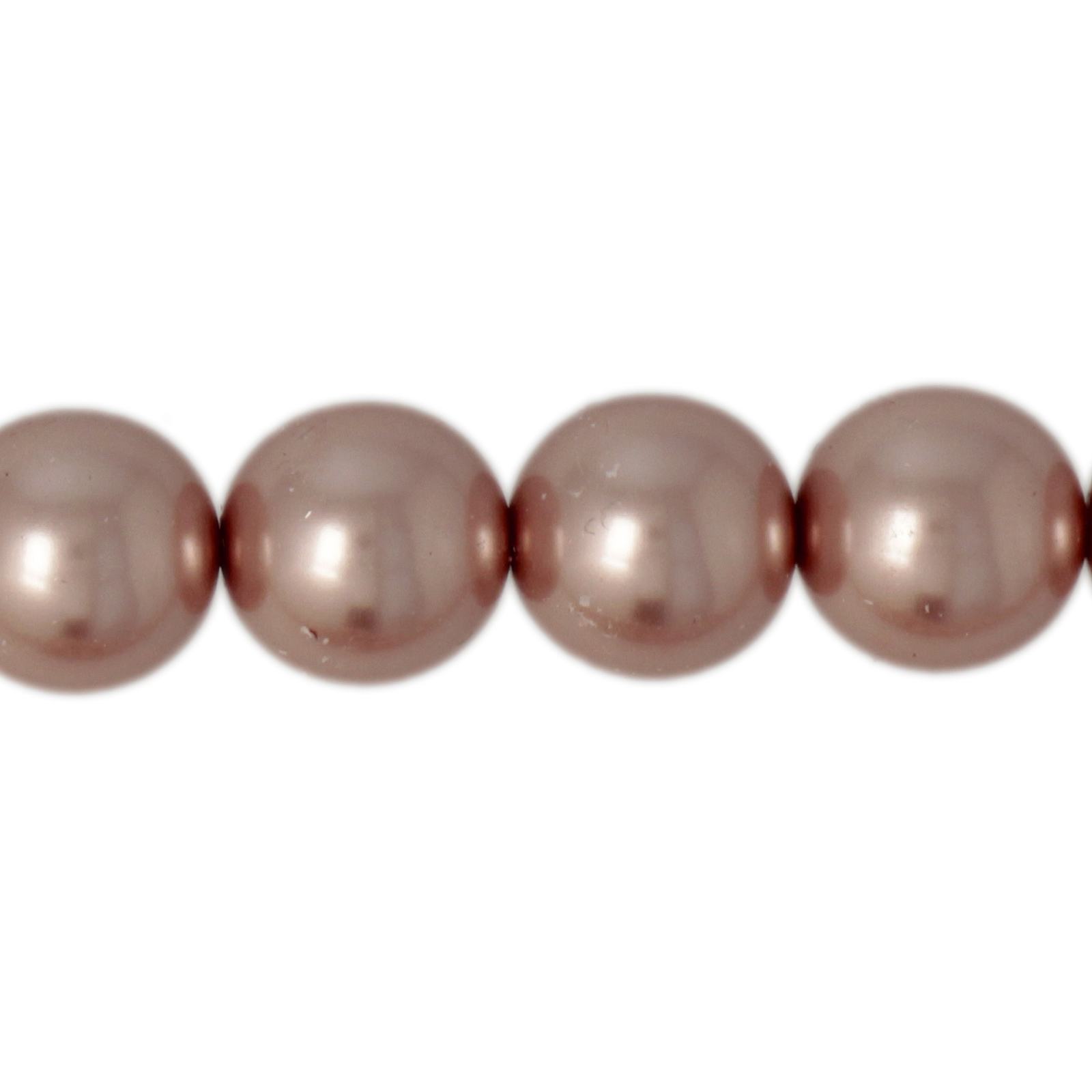 czech glass pearl beads - vintage pink round 10mm | 25pc