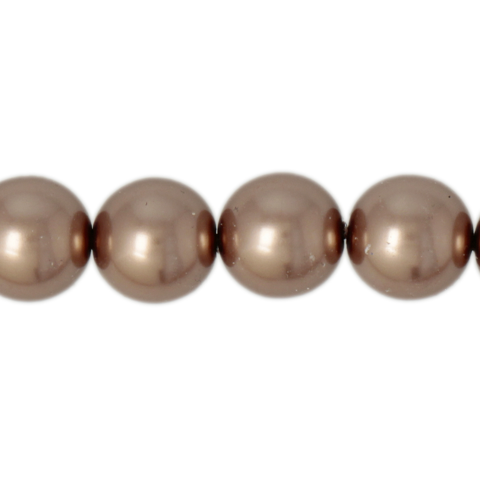czech glass pearl beads - bronze round 10mm | 25pc
