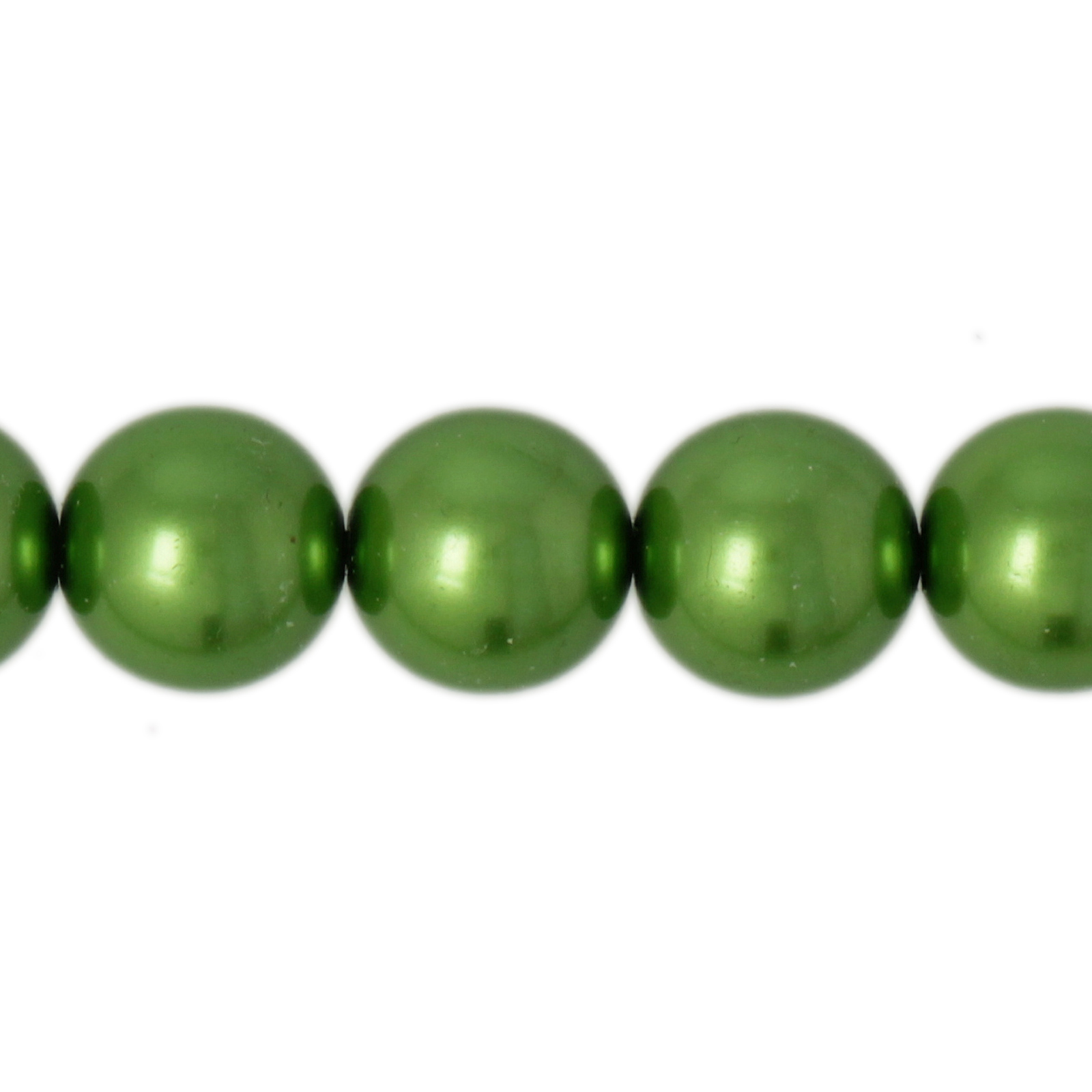 czech glass pearl beads - peridot round 10mm | 25pc