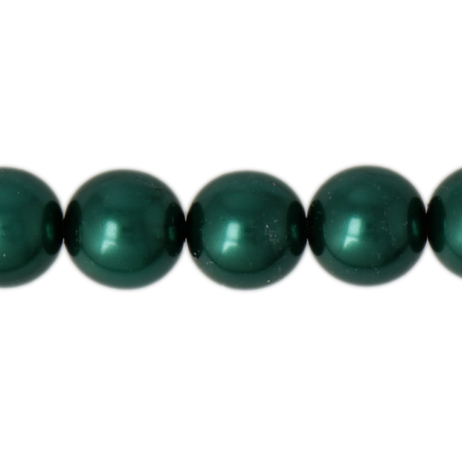 czech glass pearl beads - teal round 10mm | 25pc