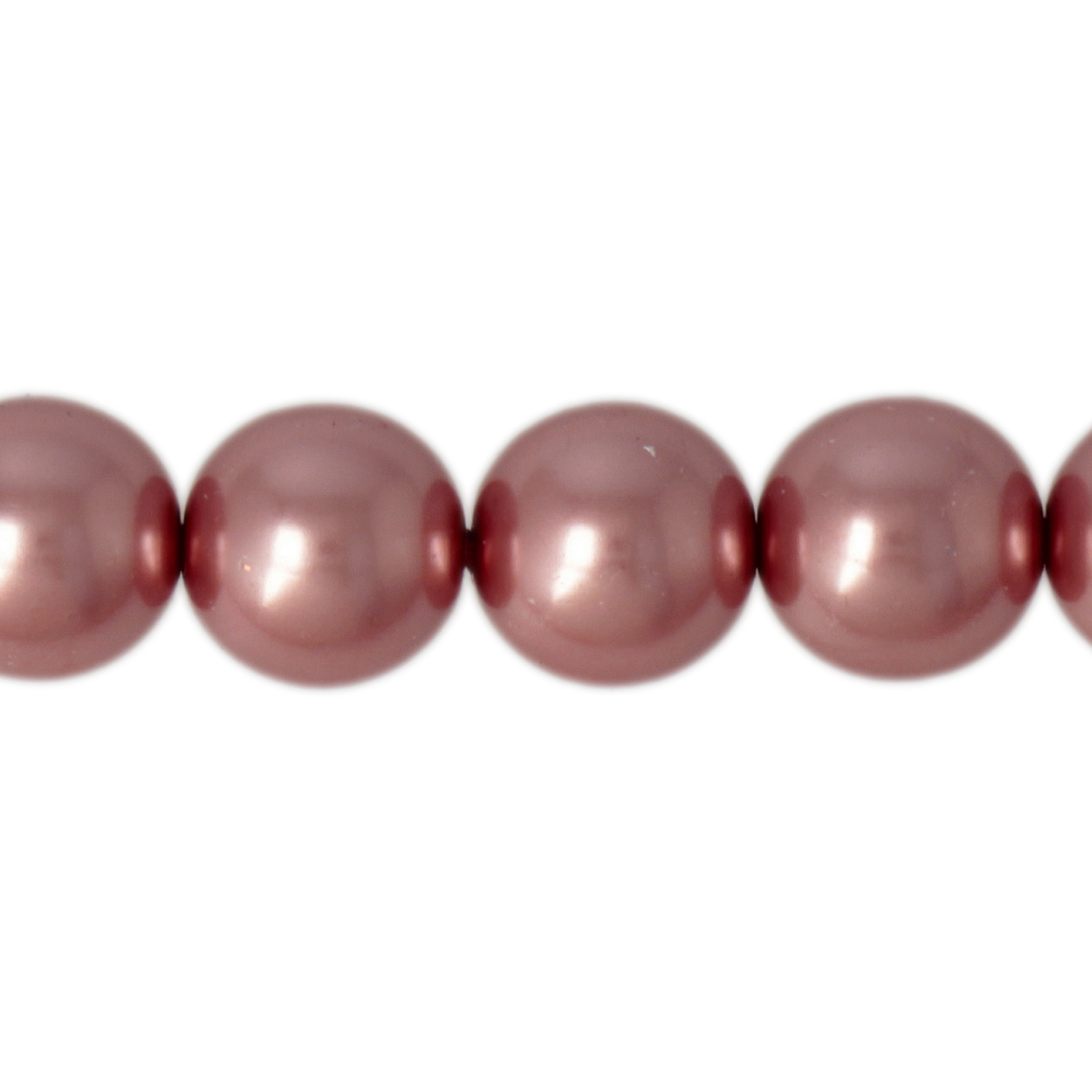 böhmische glas perlmutt rundperlen pink 10mm | 25st