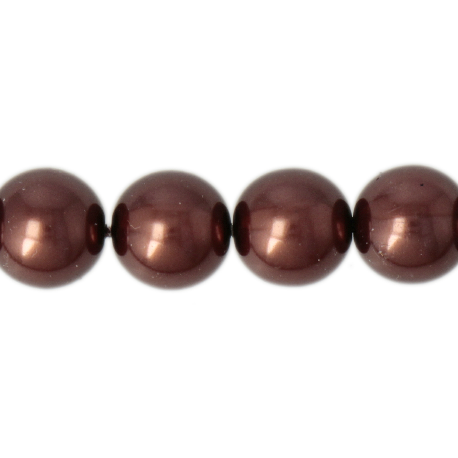 böhmische glas perlmutt rundperlen brown 10mm | 25st