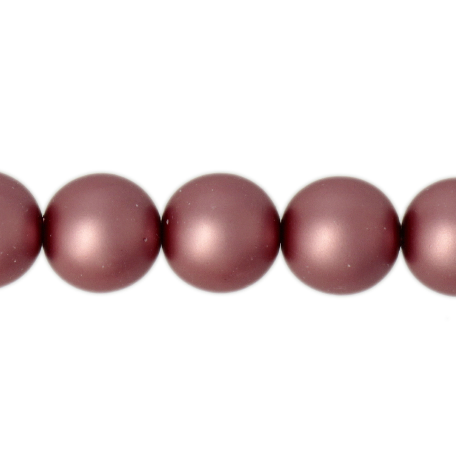 böhmische glas perlmutt rundperlen matte cyclamen 10mm | 25st
