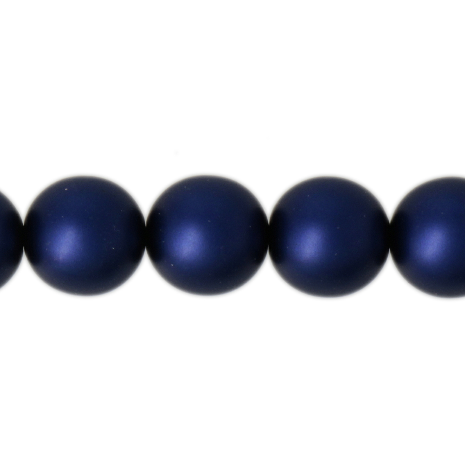 czech glass pearl beads - matte cobalt round 10mm | 25pc