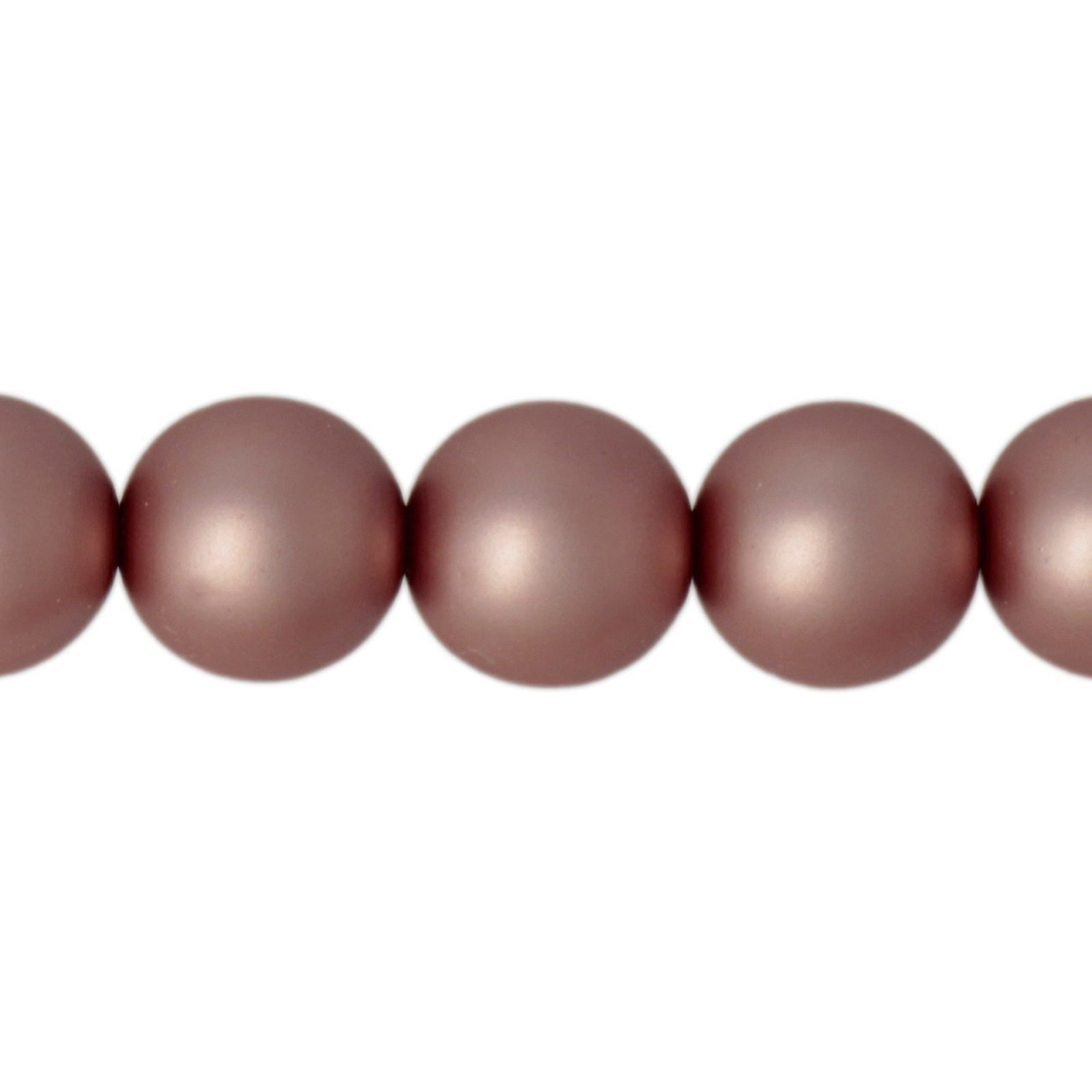 böhmische glas perlmutt rundperlen matte beige 10mm | 25st