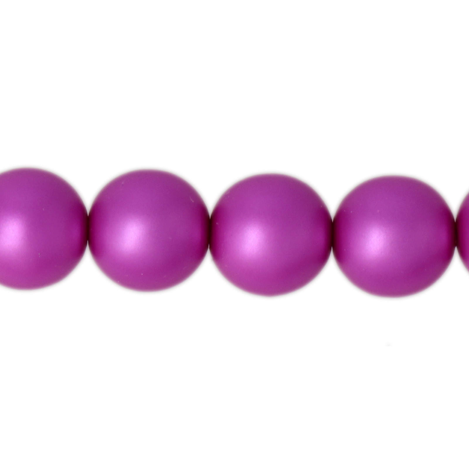 czech glass pearl beads - matte hot pink round 10mm | 25pc