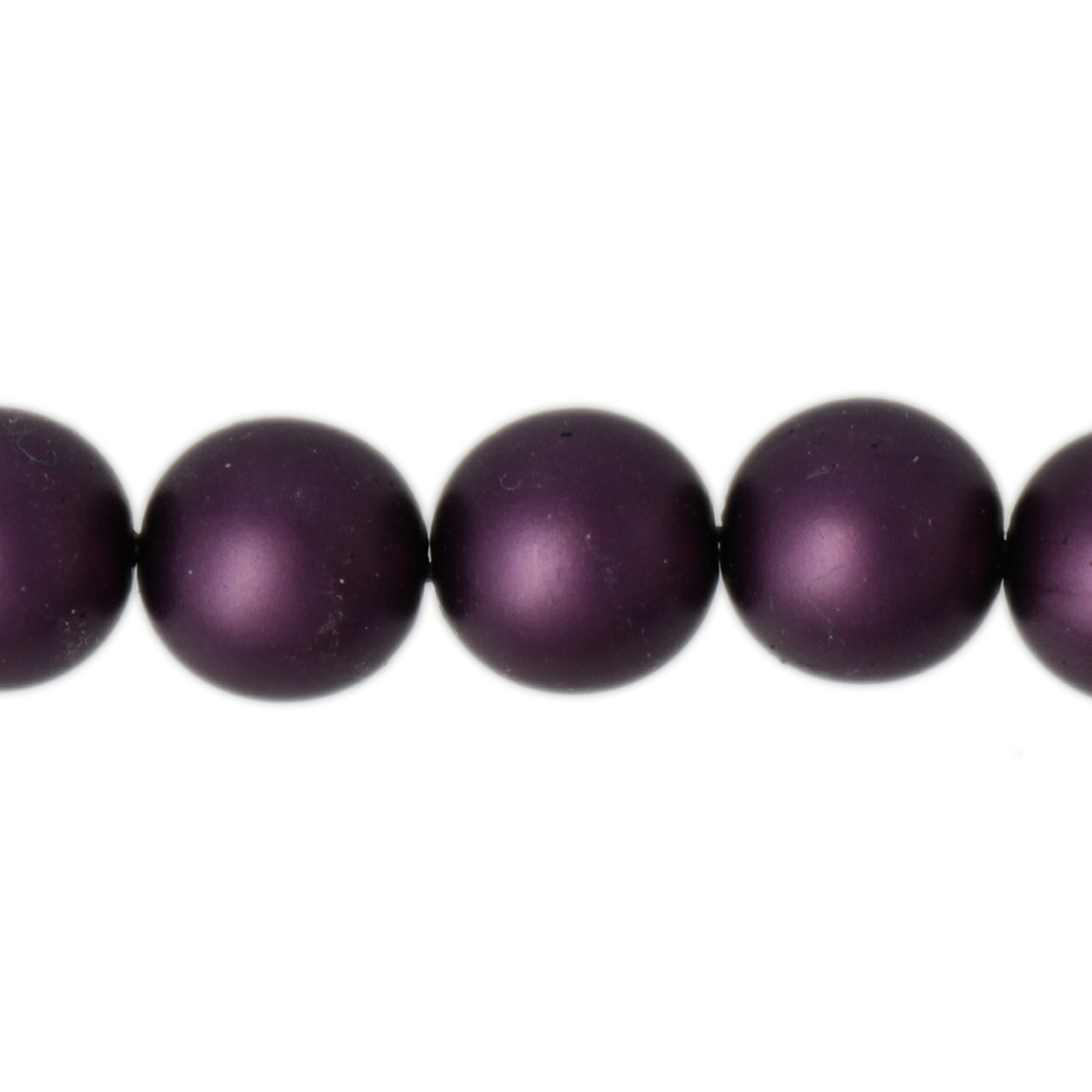 czech glass pearl beads - matte purple round 10mm | 25pc