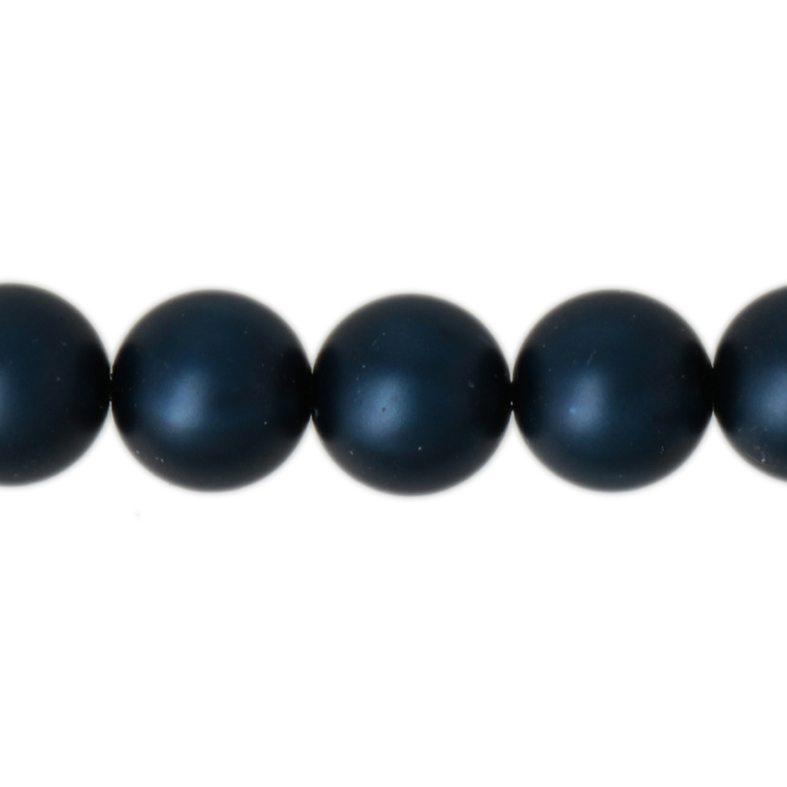 czech glass pearl beads - matte montana blue round 10mm | 25pc