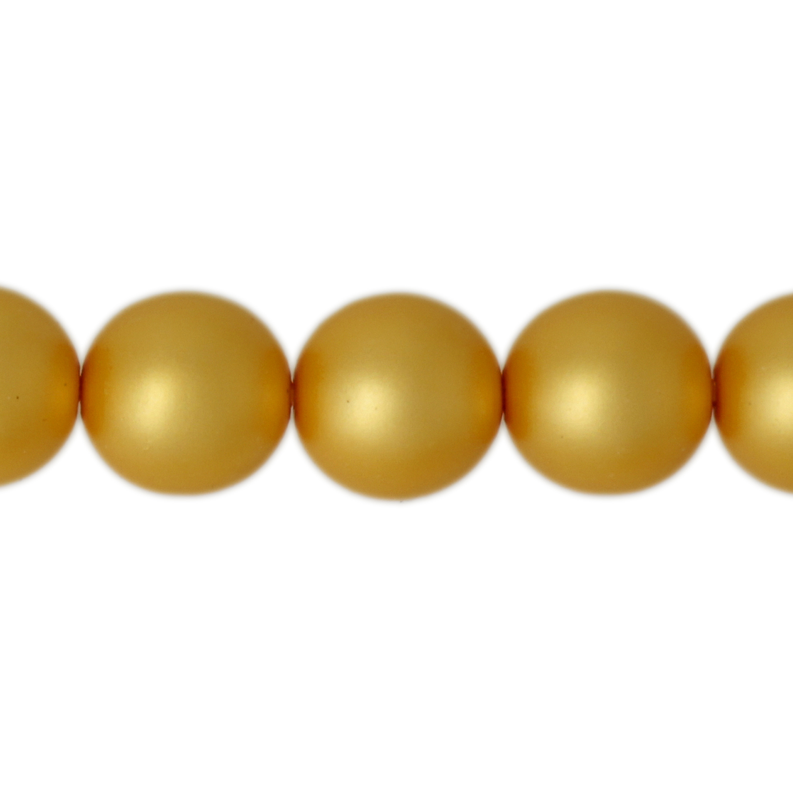 czech glass pearl beads - matte yellow round 10mm | 25pc
