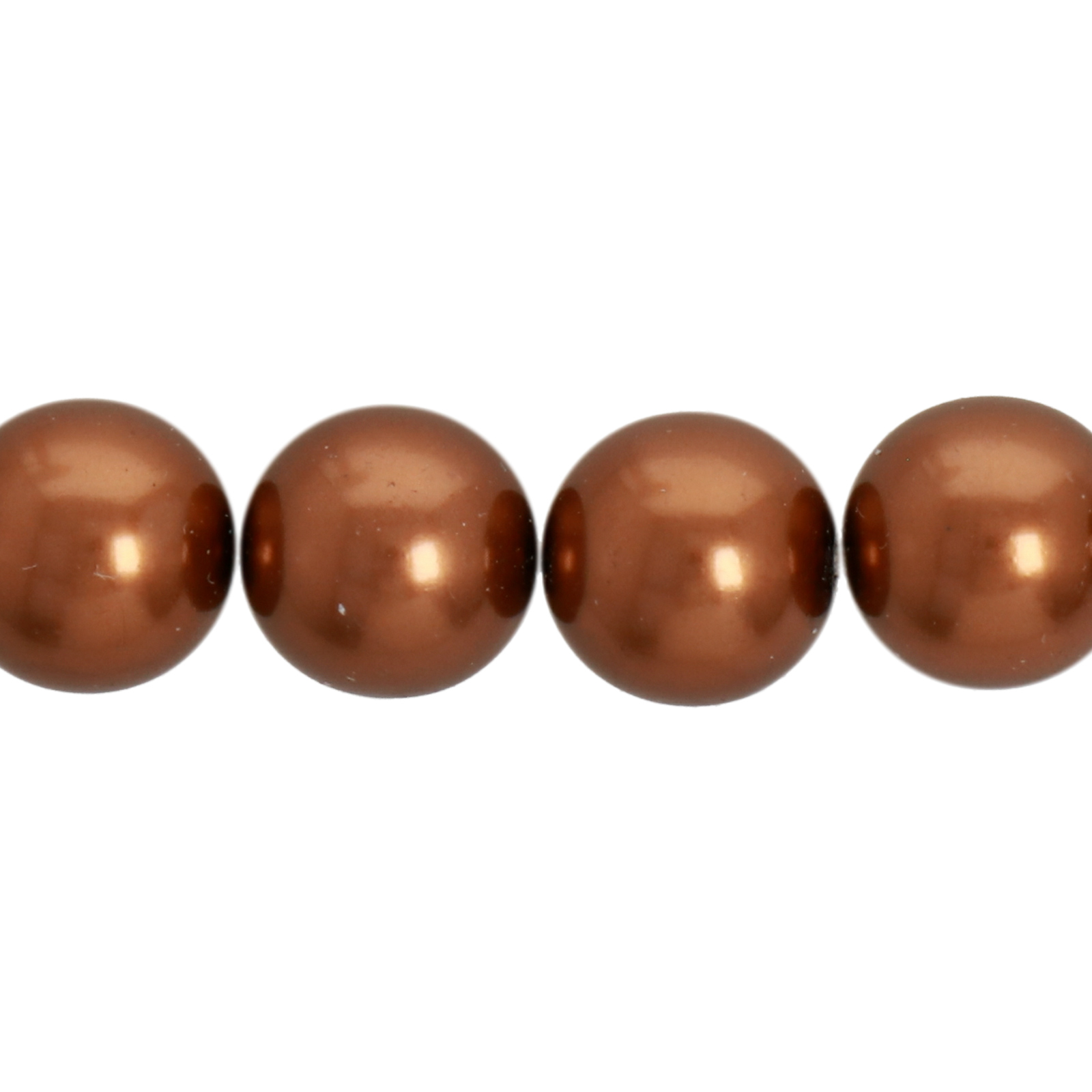 böhmische glas perlmutt rundperlen vintage bronze 10mm | 25st