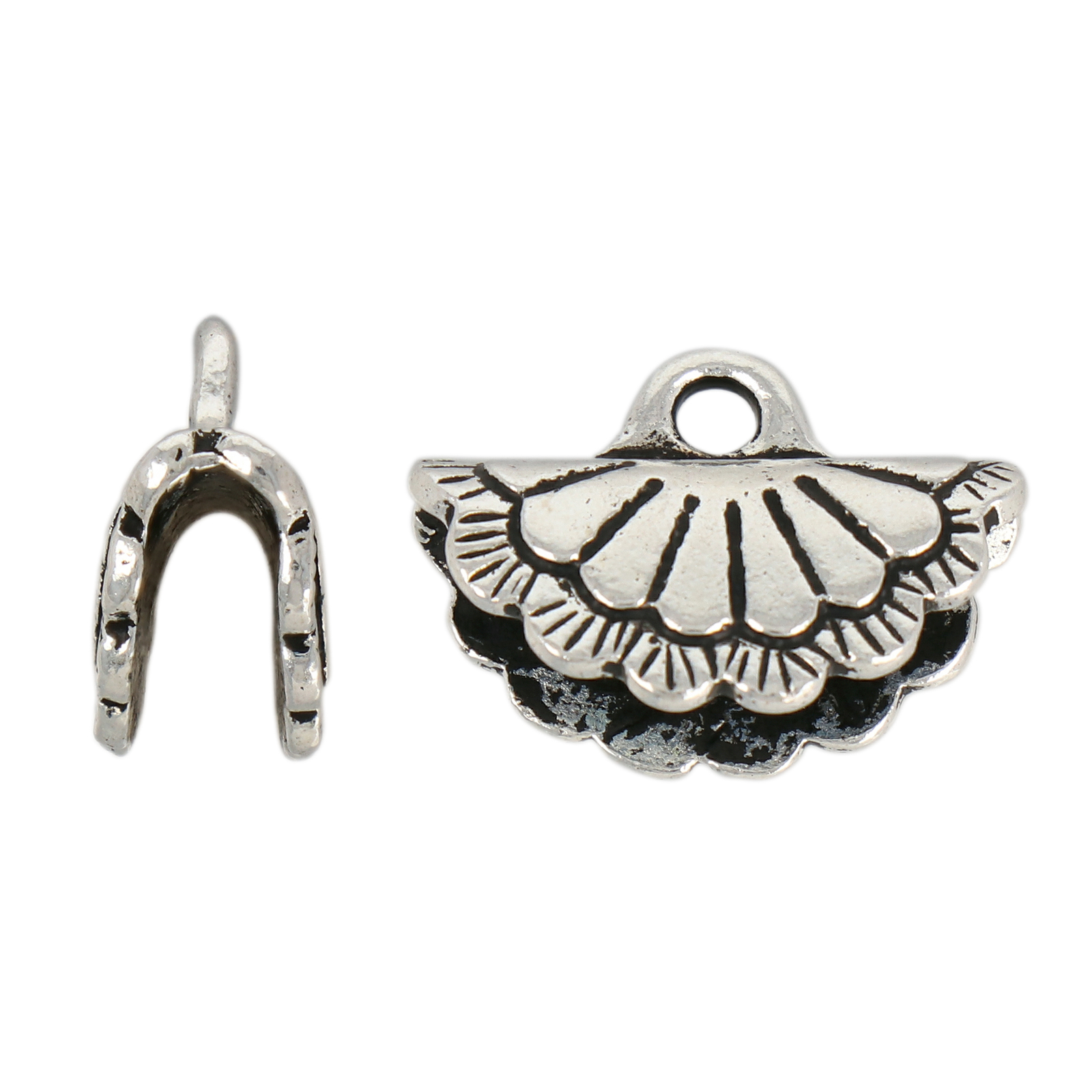 endkappe concho antik versilbert 18mm (18x4mm innendurchmesser) | 1st