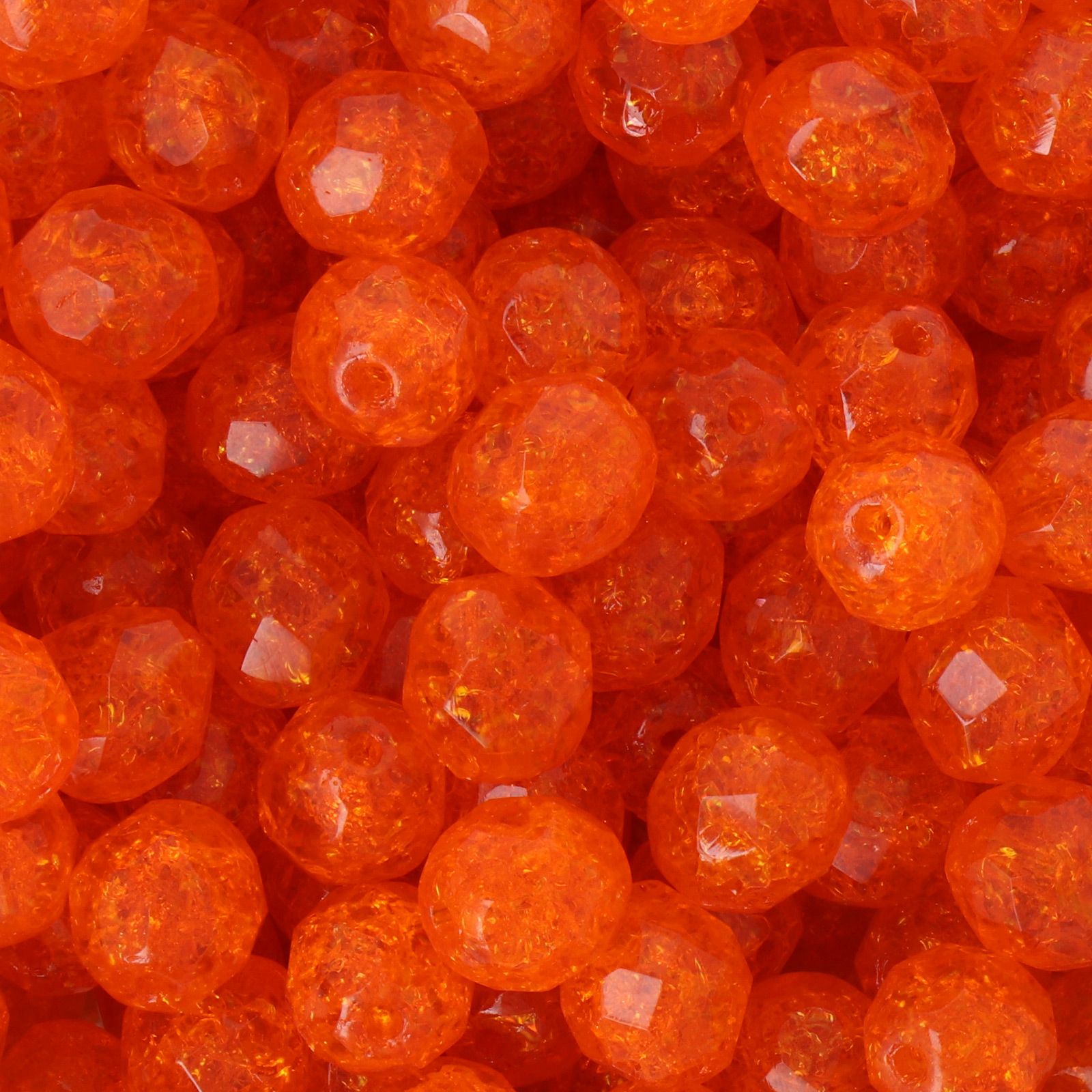 czech fire-polished round beads - hyachint crackled 8mm | 25pc