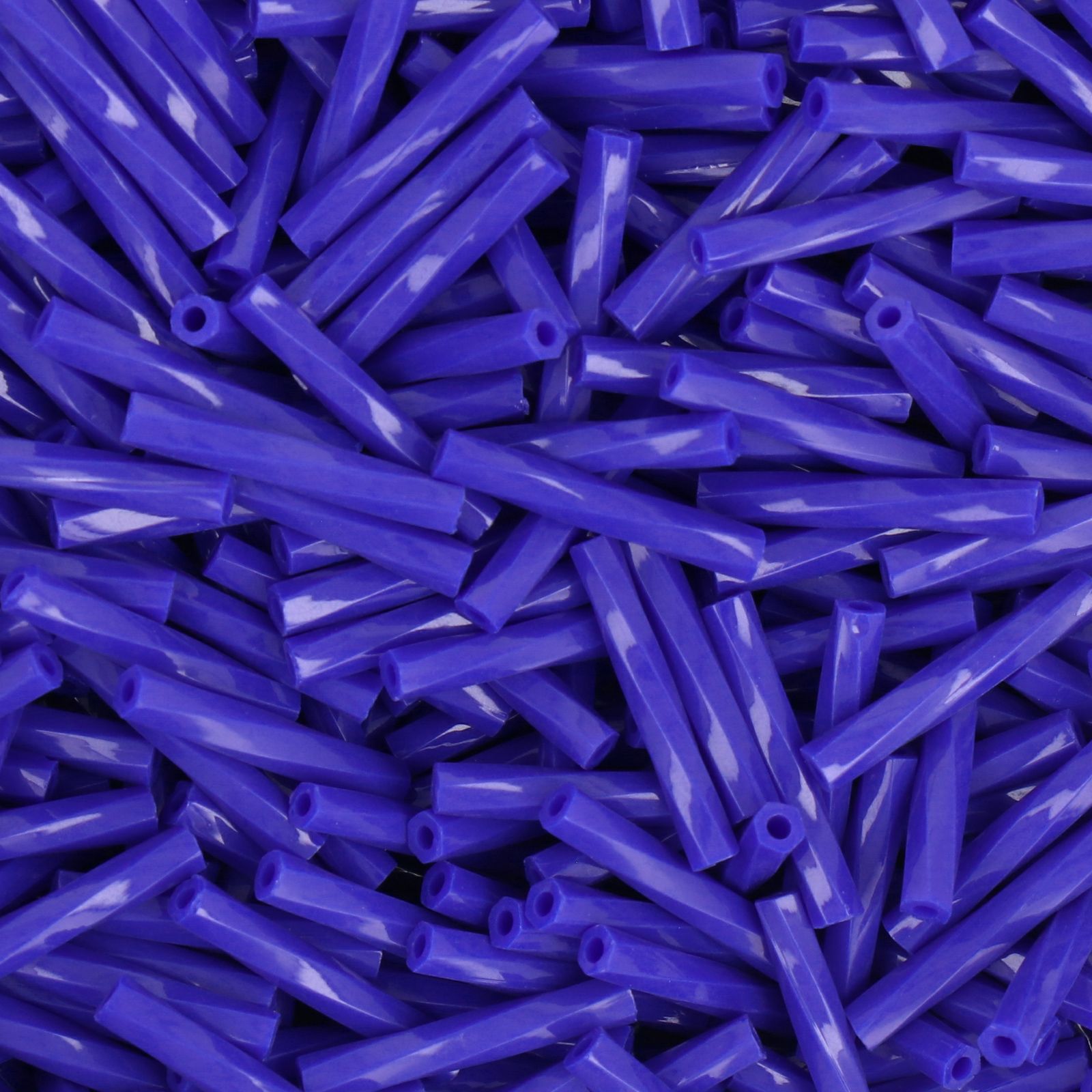 bugle twisted miyuki beads 12mm - opaque cobalt (414) | 10gr