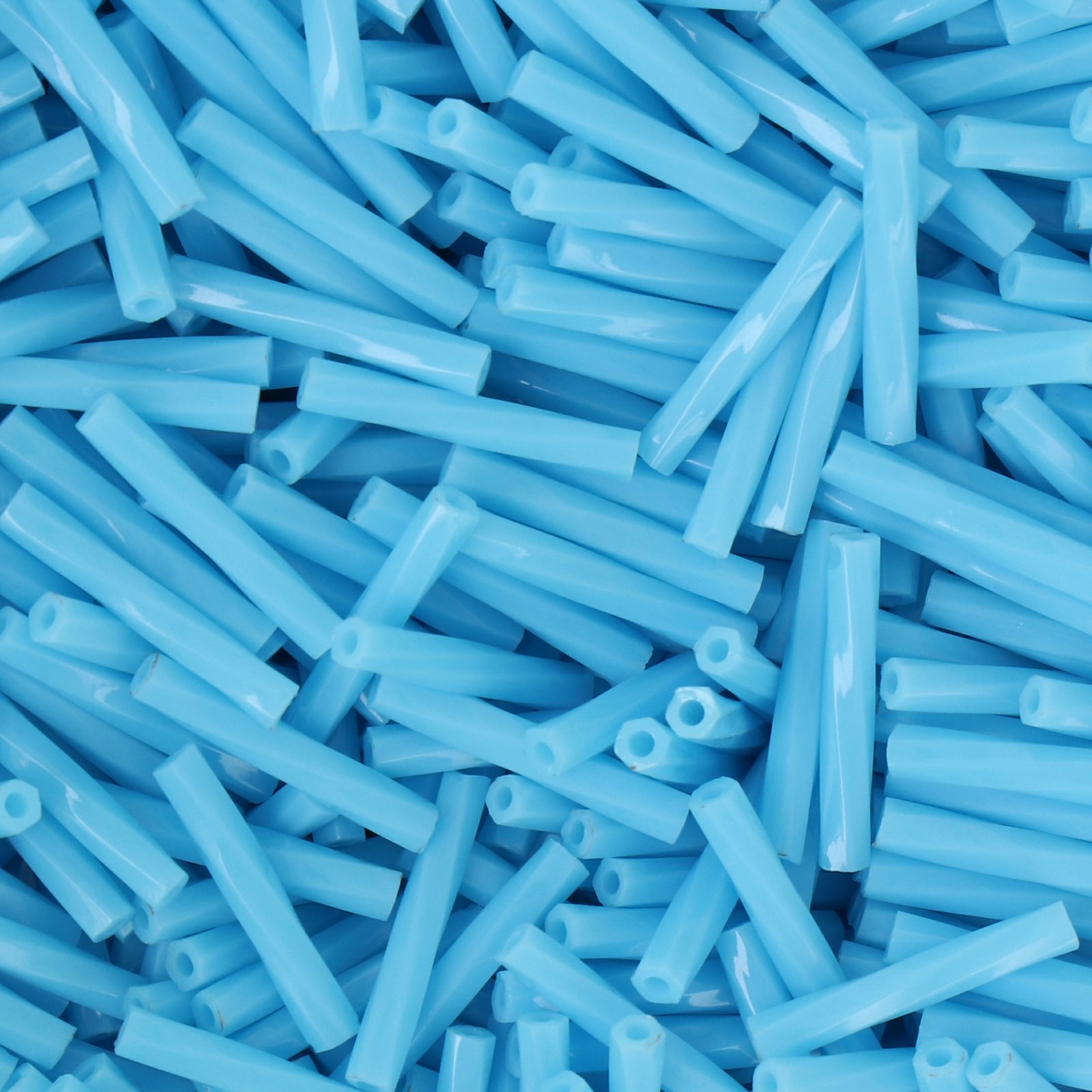 bugle twisted miyuki beads 12mm - opaque turquoise blue (413) | 10gr