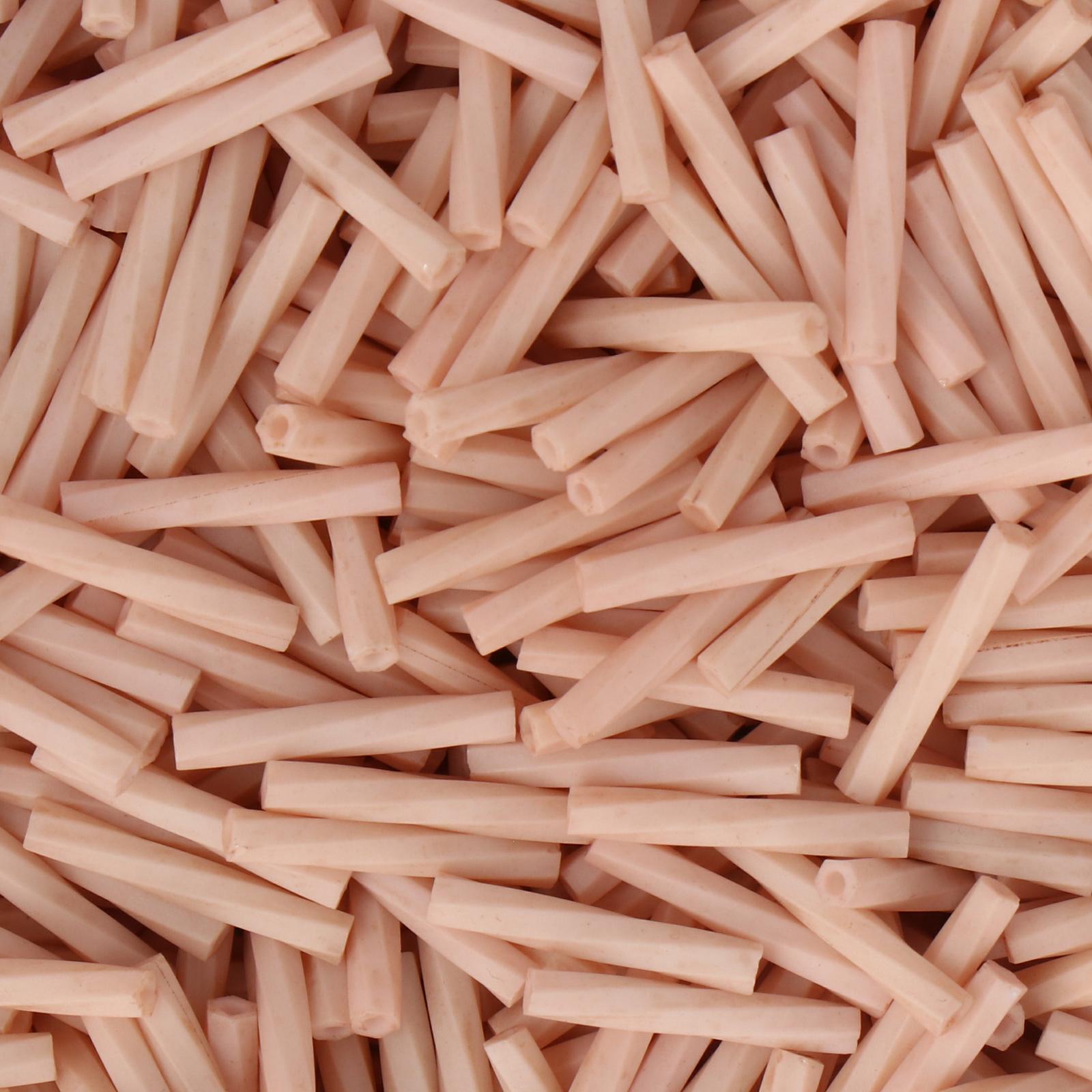 bugle twisted miyuki beads 12mm - matte opaque blush (2023) | 10gr