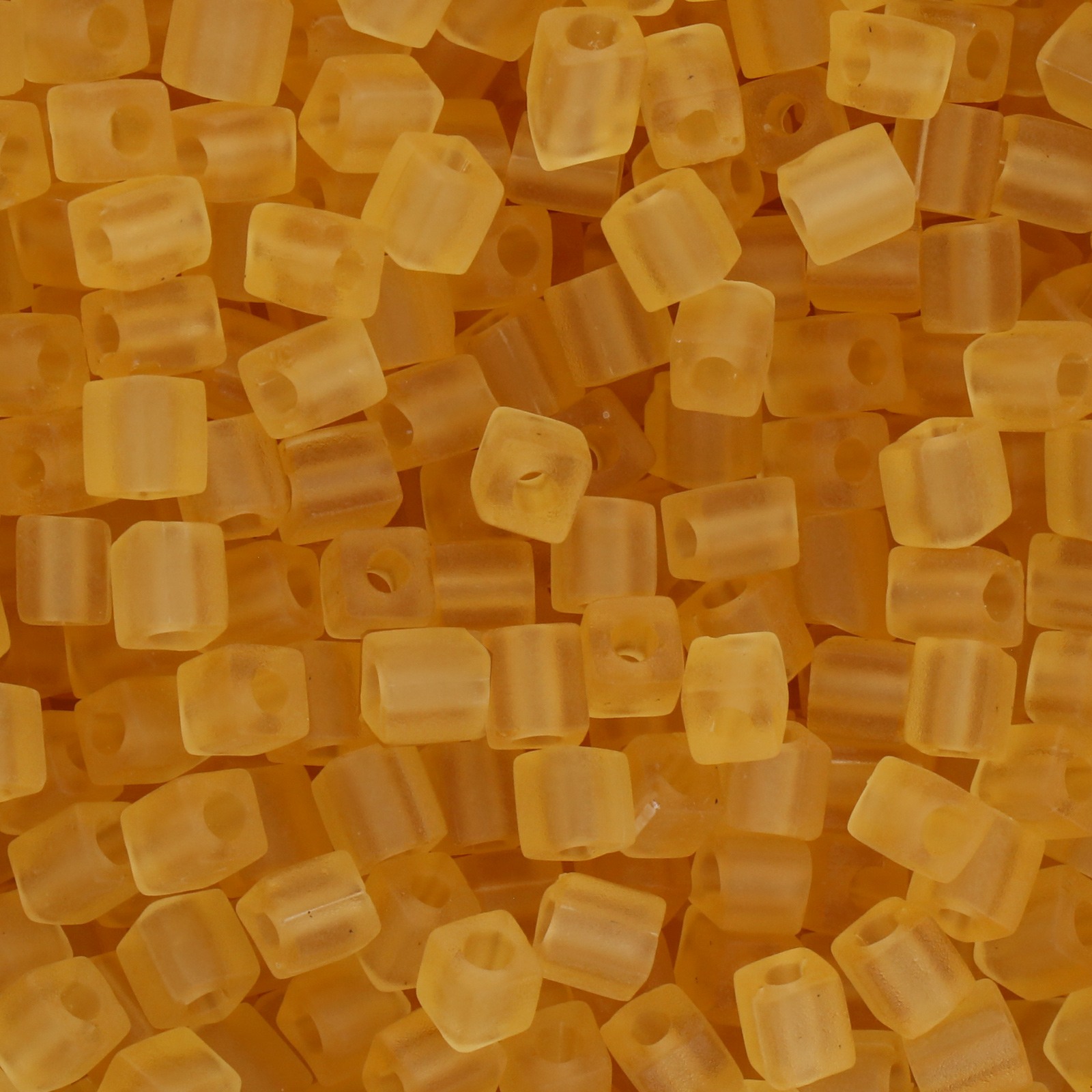 miyuki-würfelperlen 4mm matte transparent light topaz (132f) | 10gr