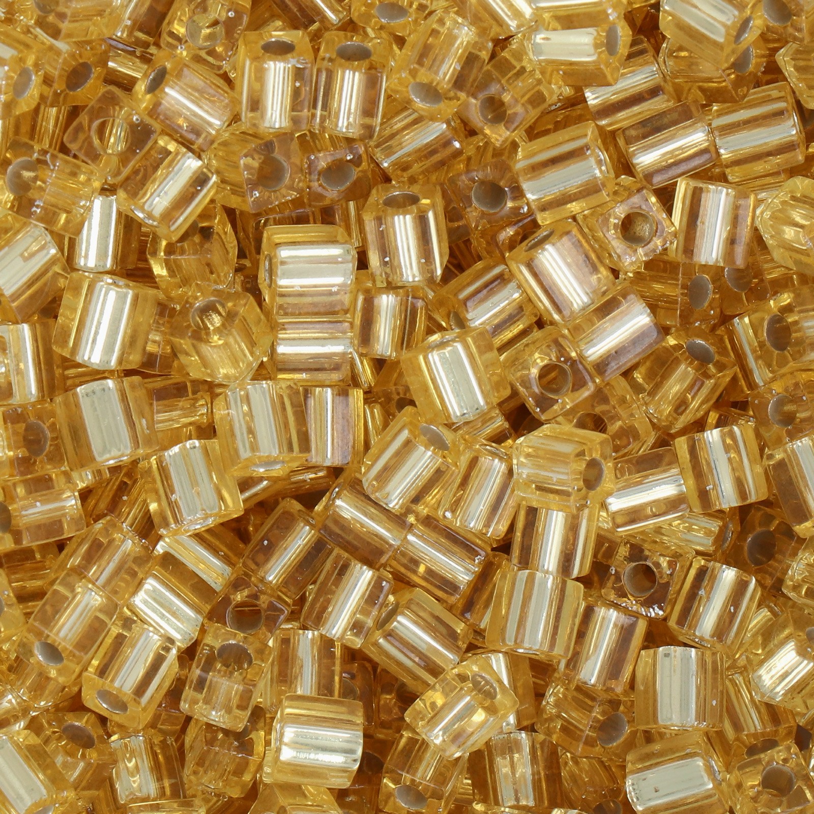 miyuki square beads 4mm silver-lined gold (3) | 10gr