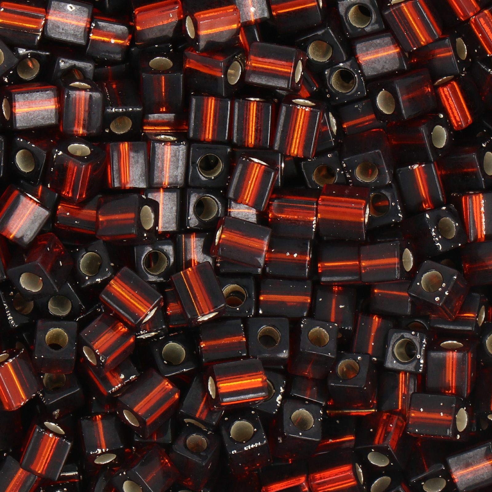 miyuki square beads 4mm silver-lined dark topaz (5) | 10gr