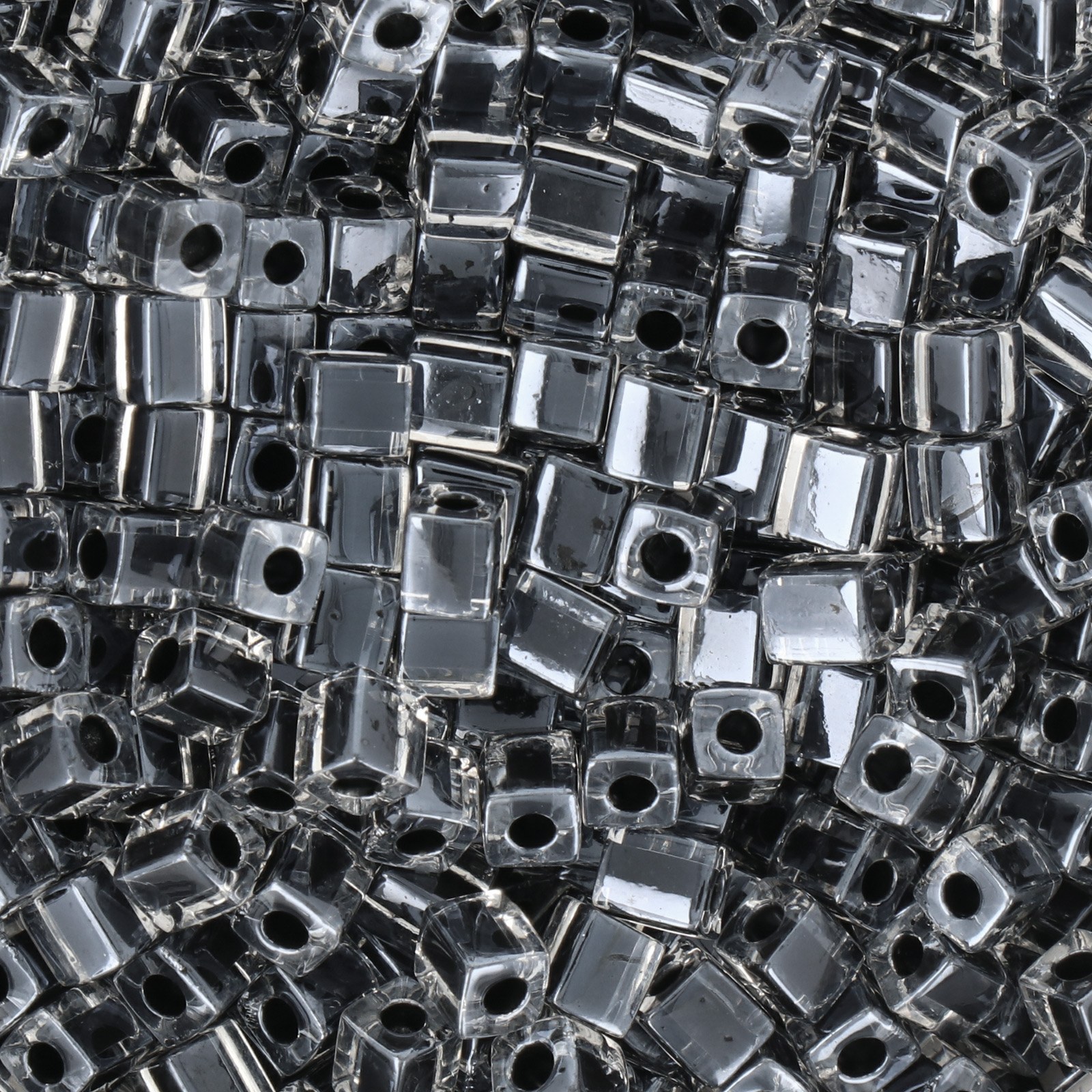 miyuki-würfelperlen 4mm inside color black/crystal (1106) | 10gr
