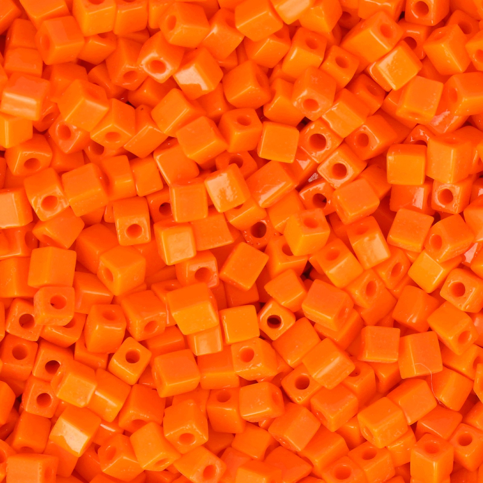 miyuki square beads 3mm opaque orange (406) | 10gr