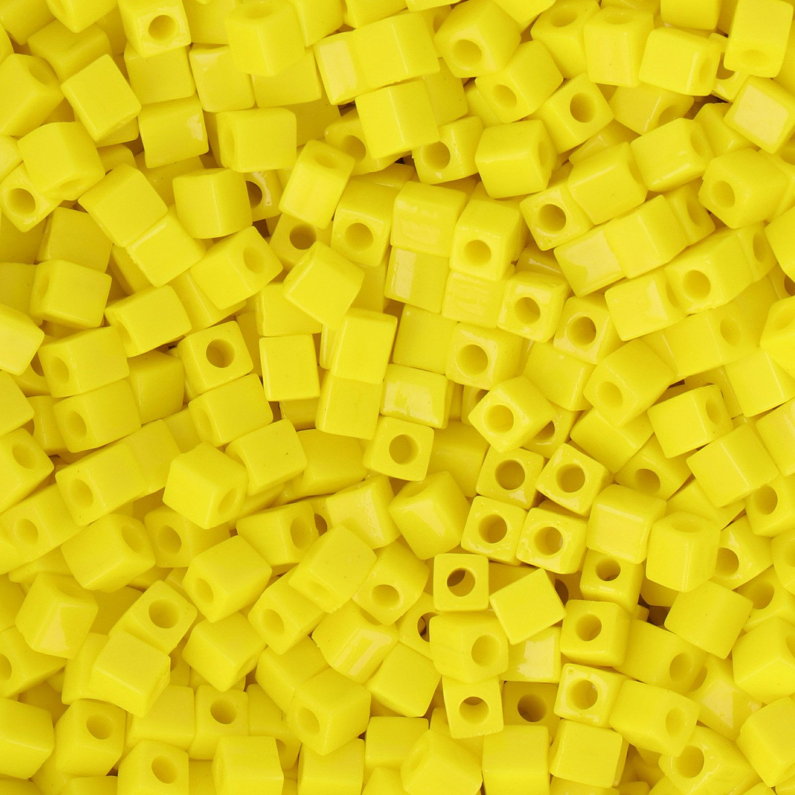 miyuki square beads 3mm opaque yellow (404) | 10gr