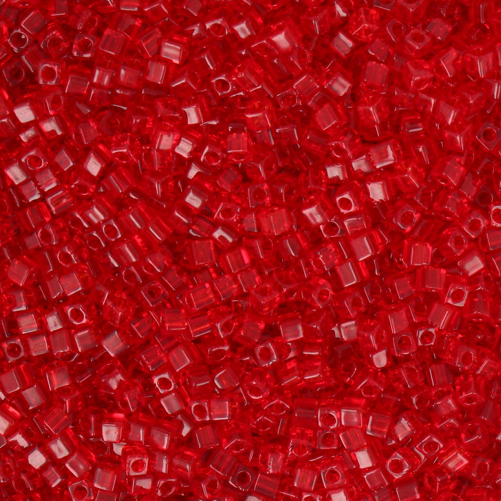 miyuki square beads 1,8mm transparent red (141) | 10gr