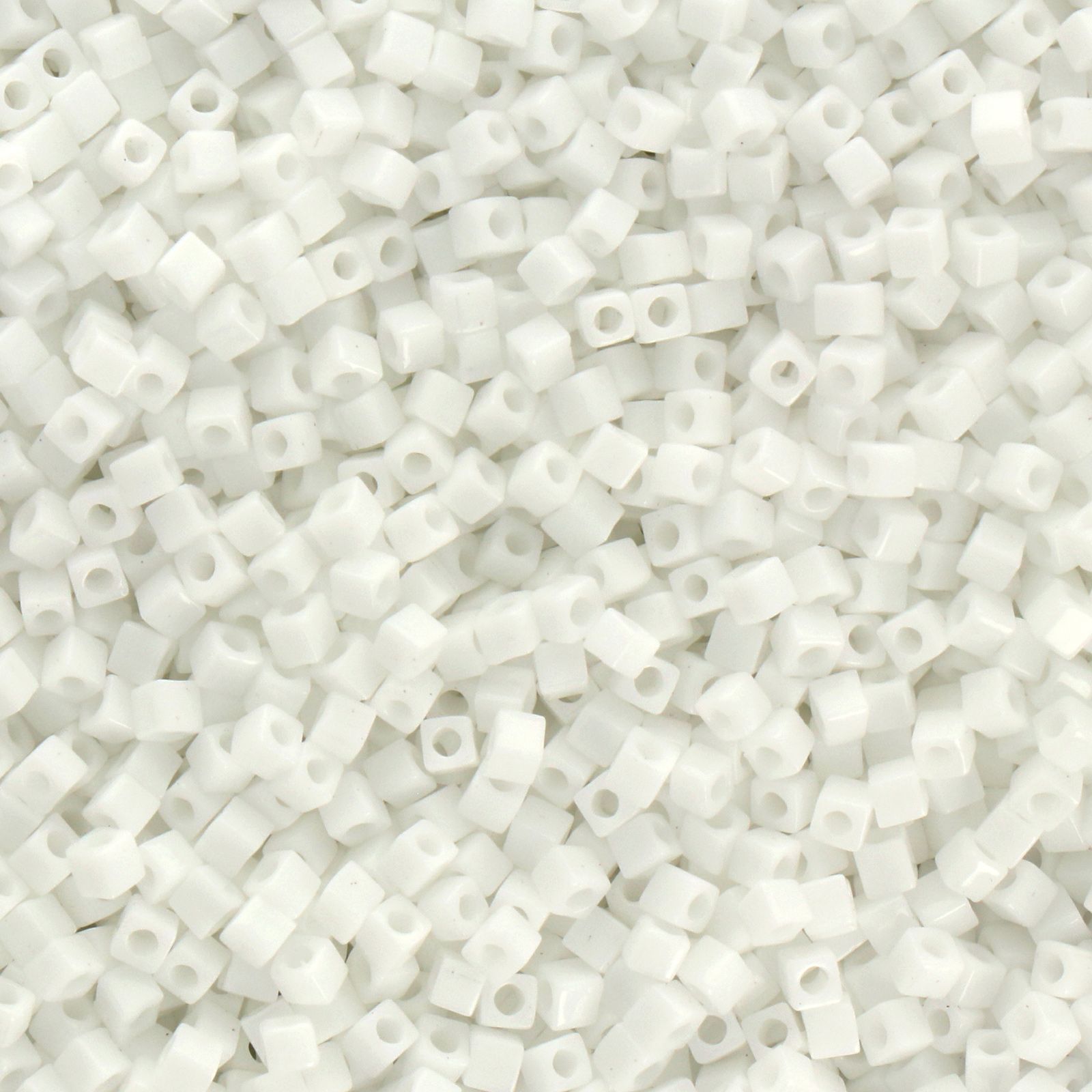 miyuki square beads 1,8mm opaque white (402) | 10gr