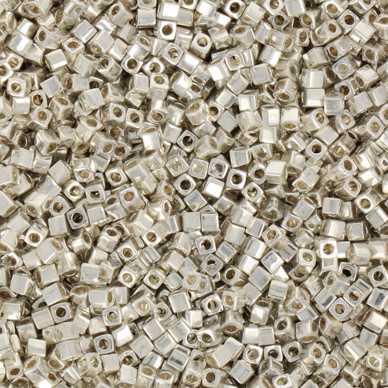 miyuki square beads 1,8mm galvanized silver (1051) | 10gr
