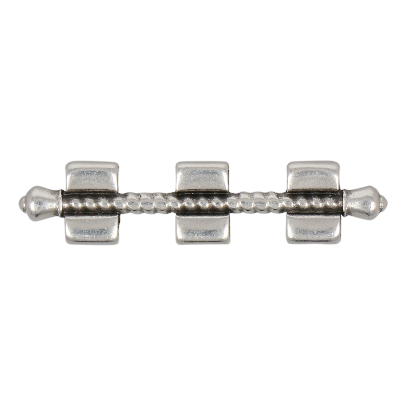kalogeros iii - tila beads connector - antique silver 34x8mm | 1pc
